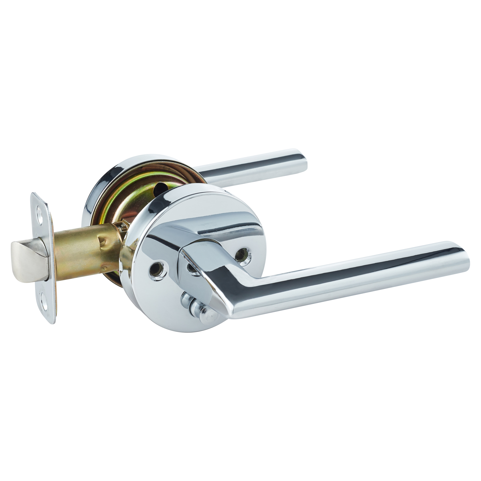 Sapphire Reliant Collection Modern Polished Chrome Privacy Door Handle with Lock — Grade 3, Model# LS-REL40-US26